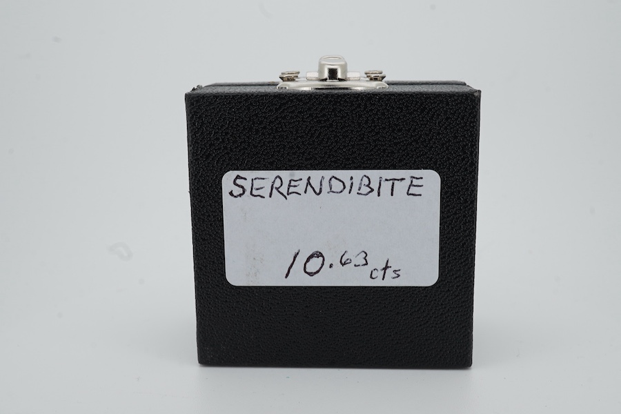 A 10.63ct unmounted cut serendibite.